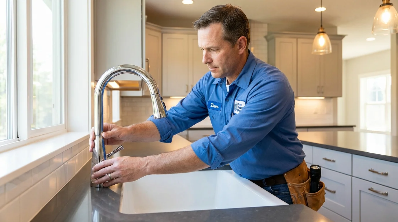 Kitchen faucet installation by Johns Plumbing LLC in Erin